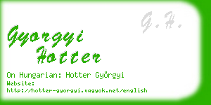 gyorgyi hotter business card